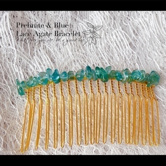 Amethyst/ citrine / strawberry Quartz/ fluoride/ Hair clip Hair comb​ main image 6